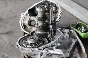 A defective transmission taken out of a car.