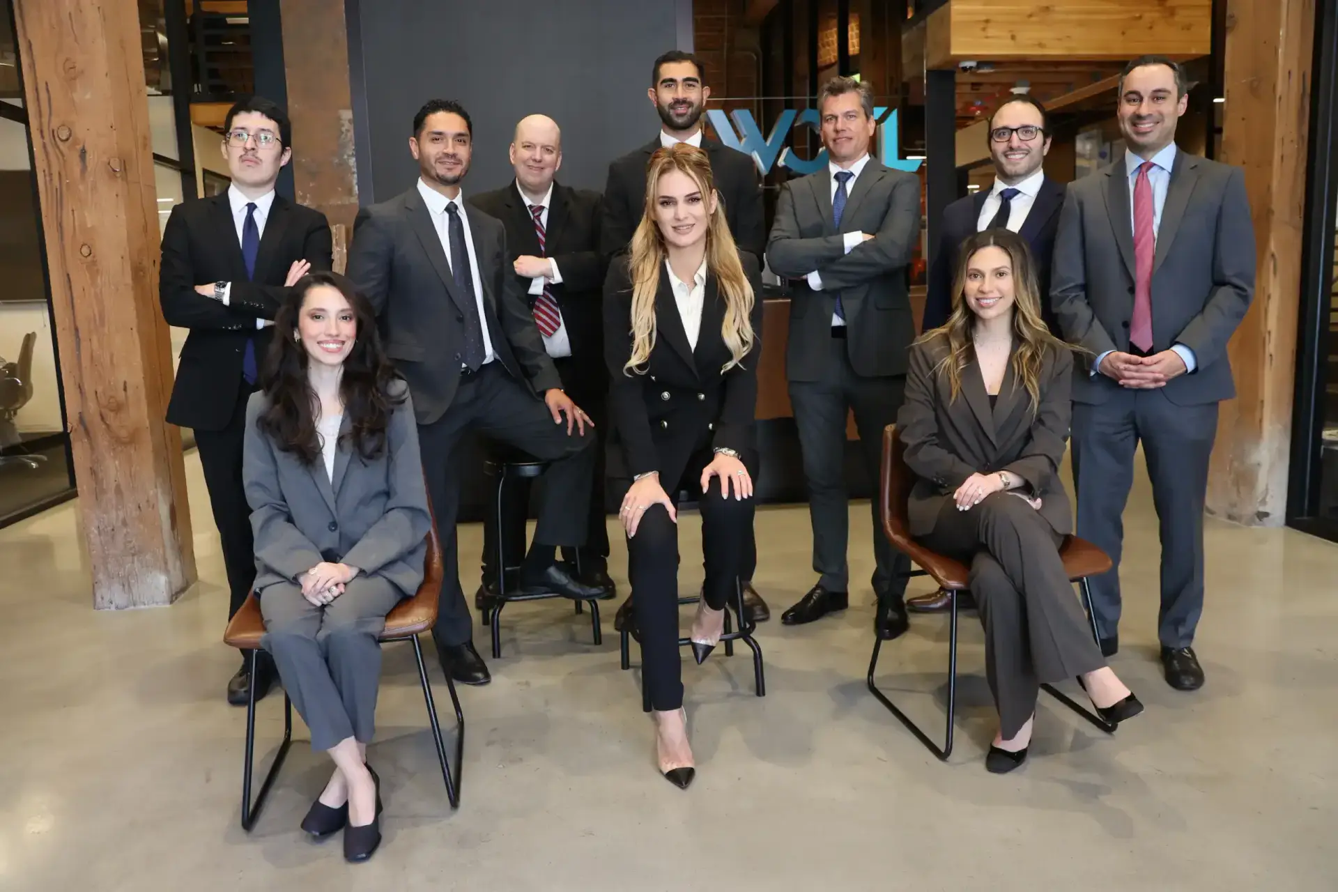 Two rows of personal injury lawyers from WCTL.